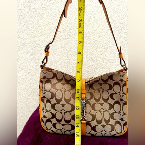 Coach Brown Monogram Shoulder Bag - Picture 11 of 12